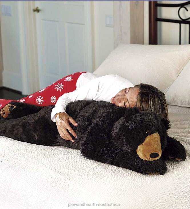 Houseware Plow & Hearth Black Bear Plush Cuddle Animal Body Pillow - Black NFLB2349