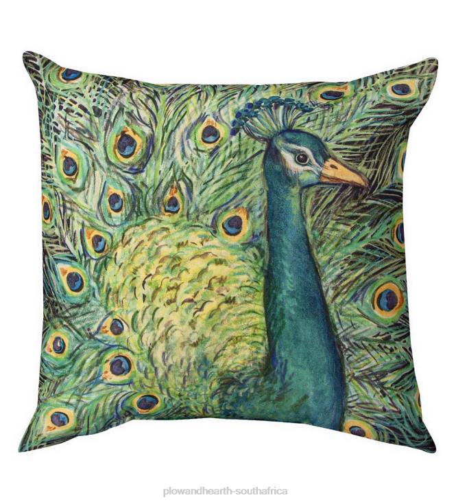 Houseware Plow & Hearth Colorful Square Peacock Throw Pillow NFLB2424