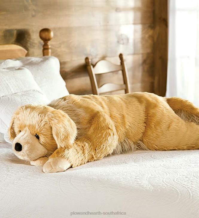 Houseware Plow & Hearth Golden Retriever Plush Cuddle Animal Body Pillow - Golden Retriever NFLB2360