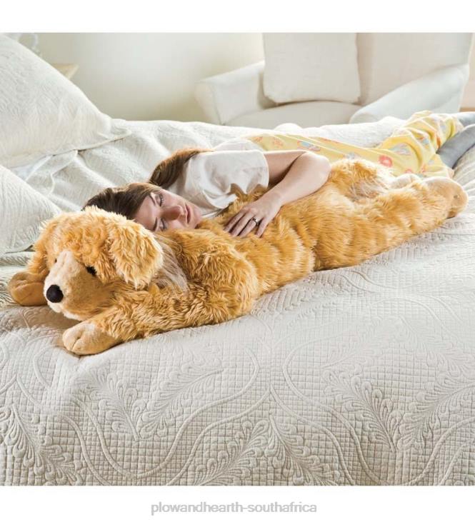 Houseware Plow & Hearth Golden Retriever Plush Cuddle Animal Body Pillow - Golden Retriever NFLB2360