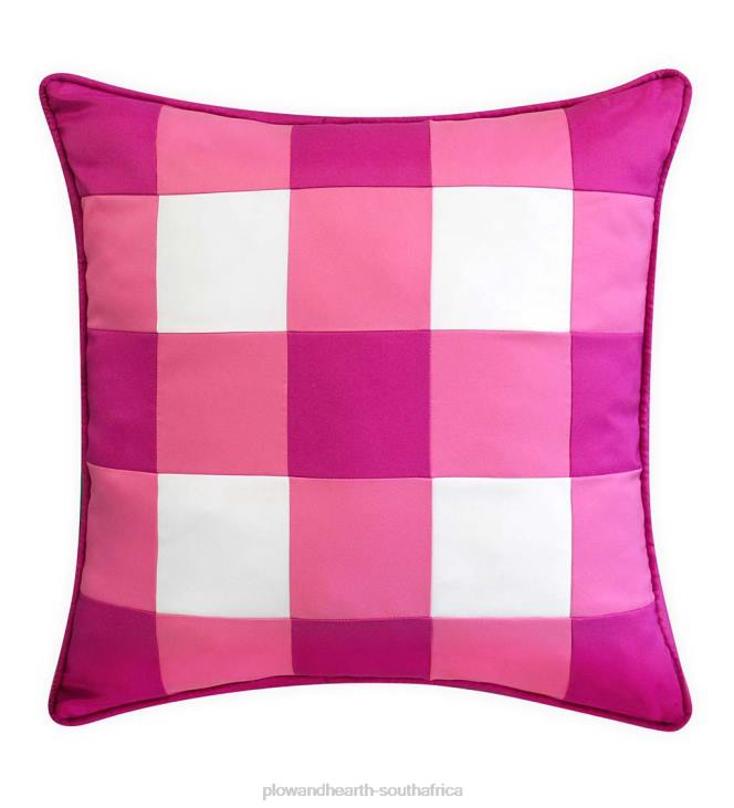 Houseware Plow & Hearth Indoor/Outdoor Bright Buffalo Plaid Throw Pillow - Fuschia NFLB1250
