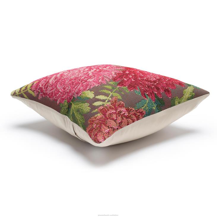 Houseware Plow & Hearth Indoor/Outdoor Chrysanthemum Polypropylene Throw Pillow - Blue NFLB1243