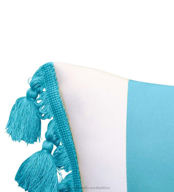 Houseware Plow & Hearth Indoor/Outdoor Colorblock Tassel Lumbar Pillow - Citron NFLB1248