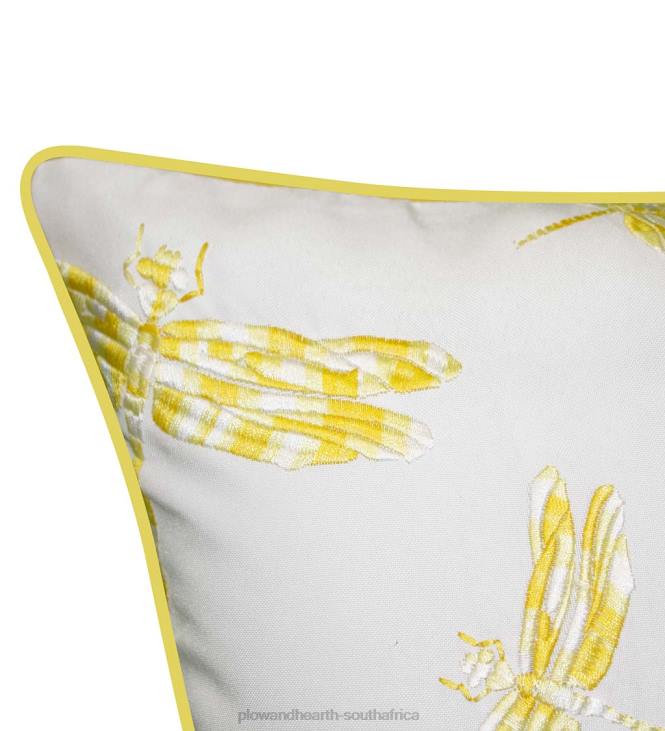 Houseware Plow & Hearth Indoor/Outdoor Embroidered Dragonfly Lumbar Pillow - Navy NFLB1252