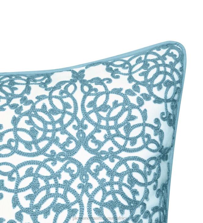 Houseware Plow & Hearth Indoor/Outdoor Embroidered Lacework Throw Pillow - Black NFLB1261