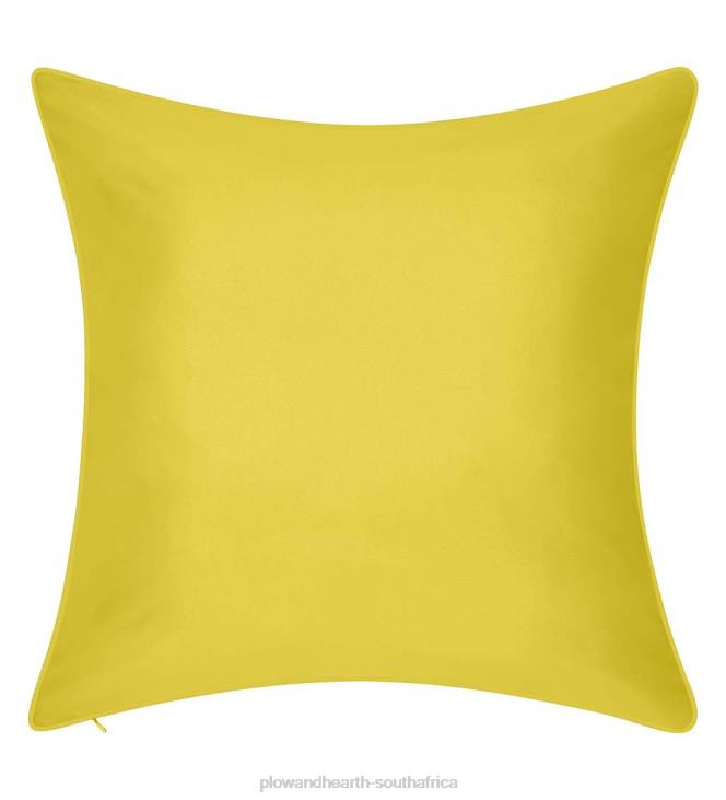 Houseware Plow & Hearth Indoor/Outdoor Embroidered Lacework Throw Pillow - Yellow NFLB3186