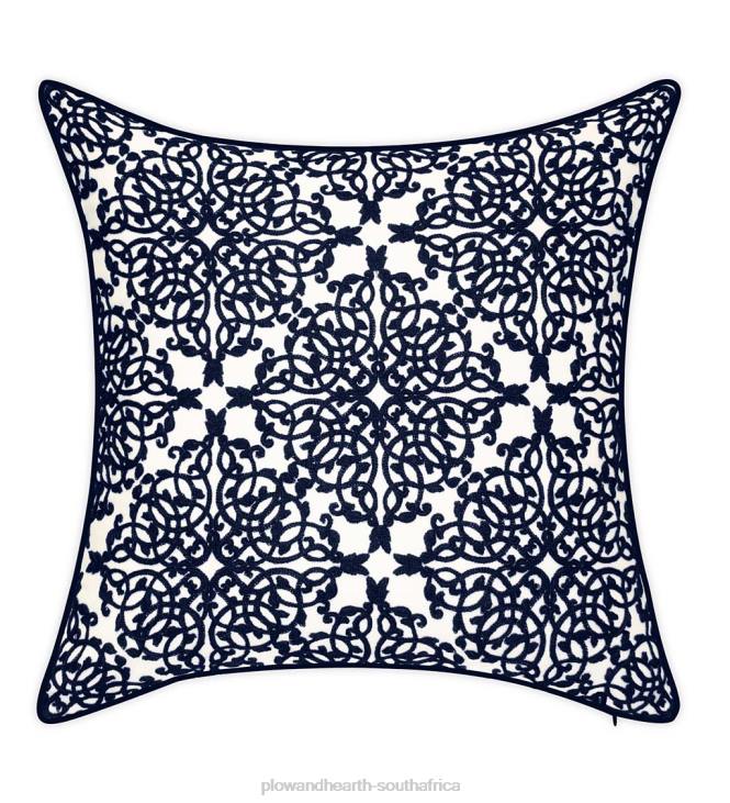 Houseware Plow & Hearth Indoor/Outdoor Embroidered Lacework Throw Pillow - Yellow NFLB3186