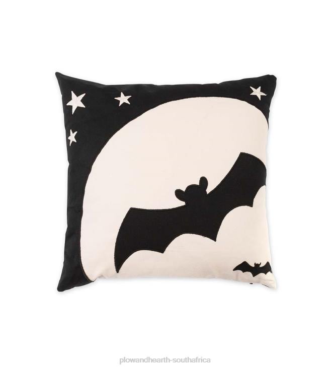 Houseware Plow & Hearth Indoor/Outdoor Halloween Night Bat Cotton Throw Pillow NFLB1237