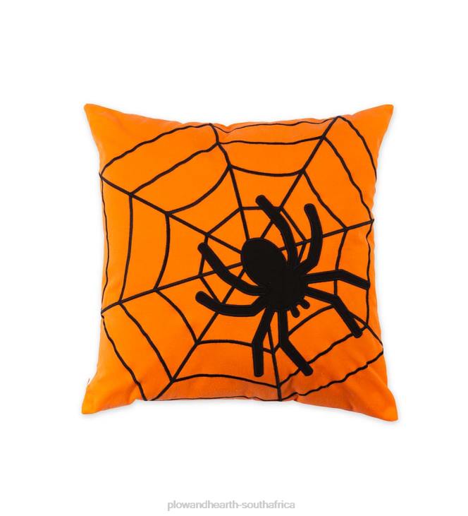 Houseware Plow & Hearth Indoor/Outdoor Halloween Spider Web Cotton Throw Pillow NFLB1240