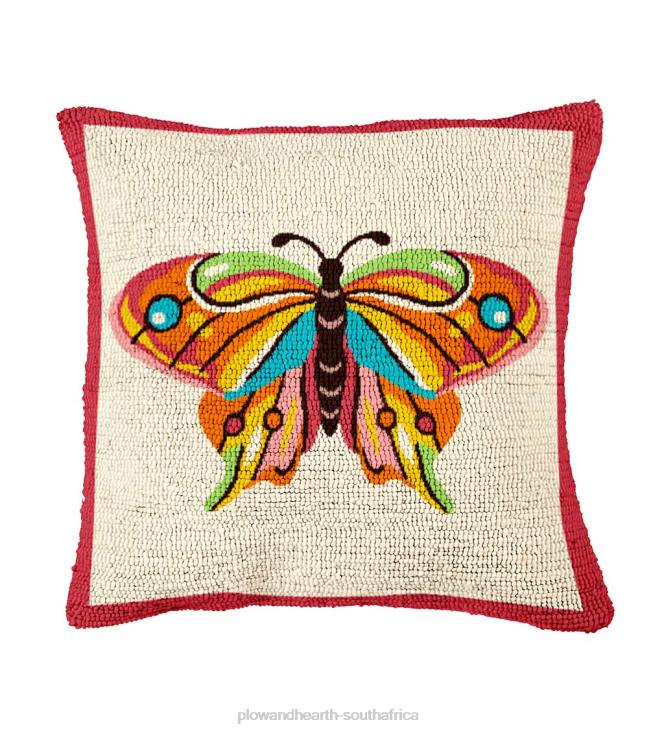 Houseware Plow & Hearth Indoor/Outdoor Hooked Butterfly Pillow NFLB1233