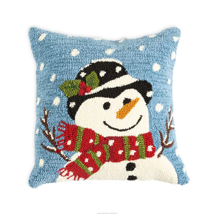 Houseware Plow & Hearth Indoor/Outdoor Hooked Polypropylene Snowman Throw Pillow NFLB1217