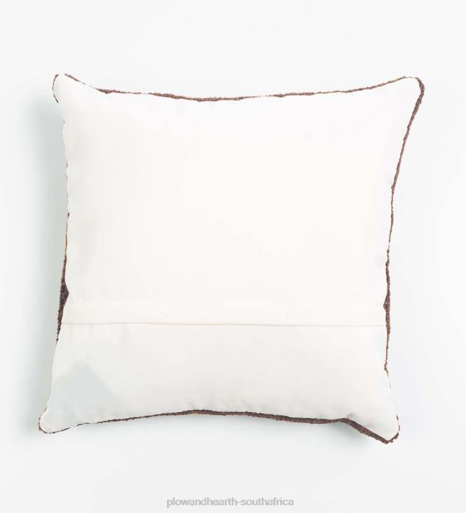 Houseware Plow & Hearth Indoor/Outdoor Hooked Polypropylene Sunflower and Butterfly Throw Pillow NFLB1253