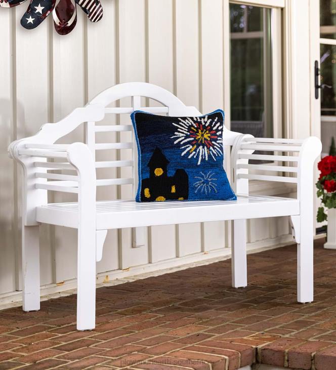 Houseware Plow & Hearth Indoor/Outdoor Lighted Fireworks Pillow NFLB1268