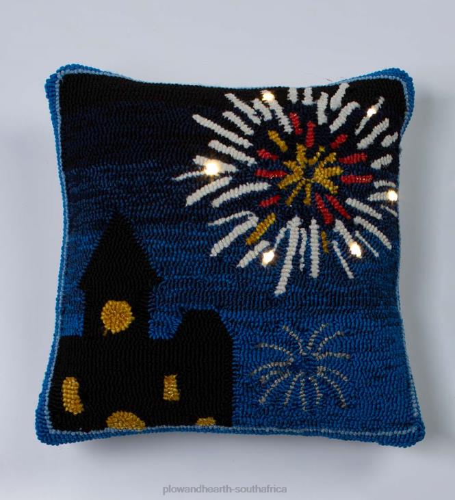 Houseware Plow & Hearth Indoor/Outdoor Lighted Fireworks Pillow NFLB1268