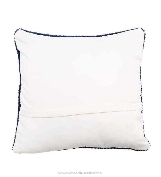 Houseware Plow & Hearth Indoor/Outdoor Tile-Inspired Hooked Polypropylene Throw Pillow NFLB1235