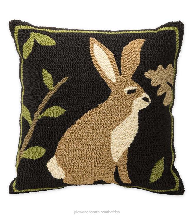 Houseware Plow & Hearth Indoor/Outdoor Woodland Throw Pillow with Rabbit NFLB1224