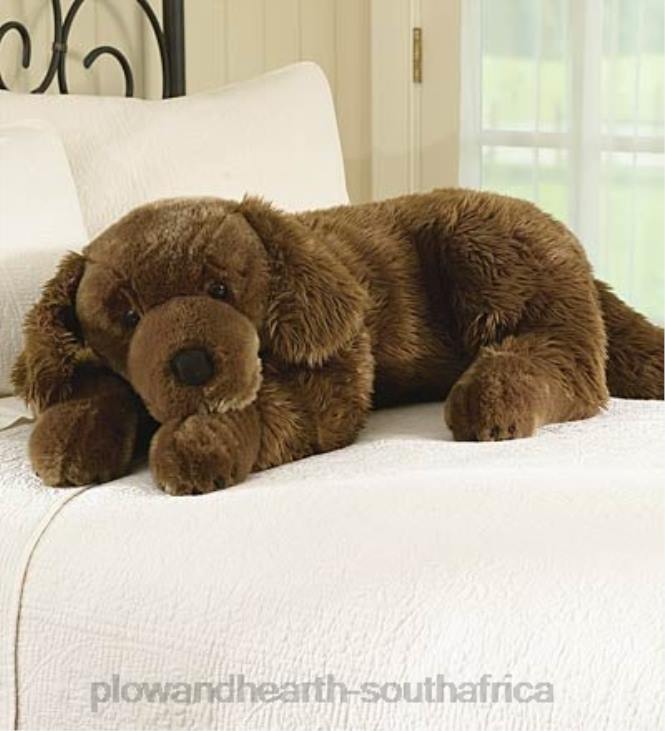 Houseware Plow & Hearth Labrador Retriever Plush Cuddle Animal Body Pillow - Chocolate Lab NFLB2343
