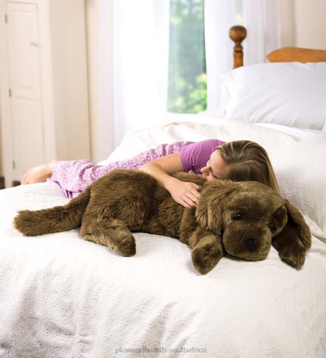 Houseware Plow & Hearth Labrador Retriever Plush Cuddle Animal Body Pillow - Chocolate Lab NFLB2343