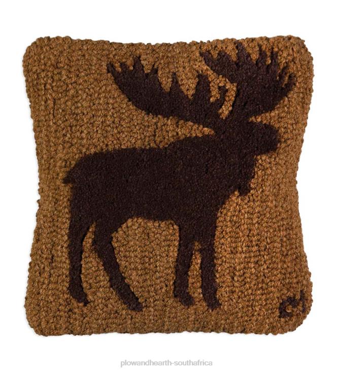 Houseware Plow & Hearth Moose Silhouette Hand-Hooked Wool Throw Pillow NFLB2419