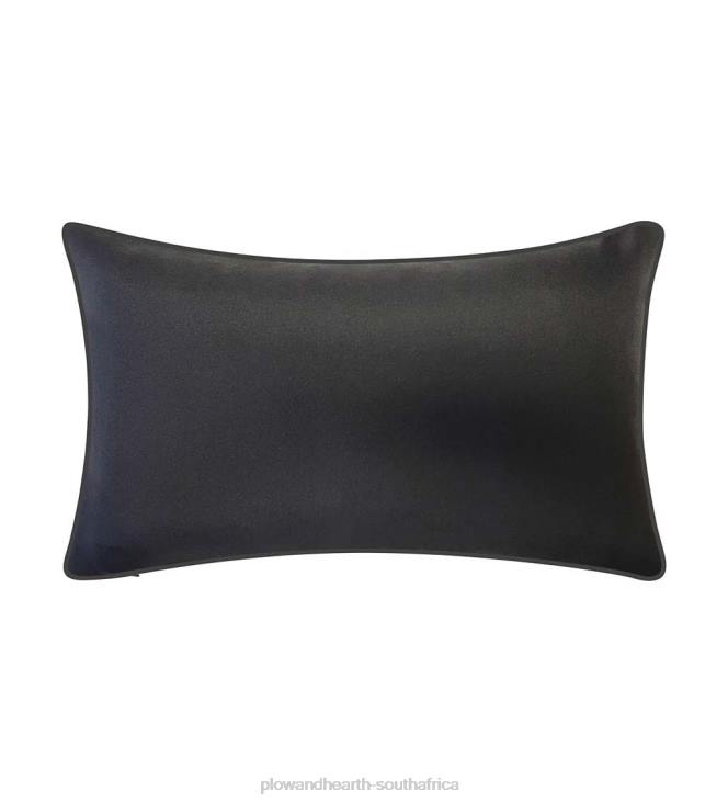 Houseware Plow & Hearth New York Botanical Garden Embroidered Frond Pillow - Black NFLB1249