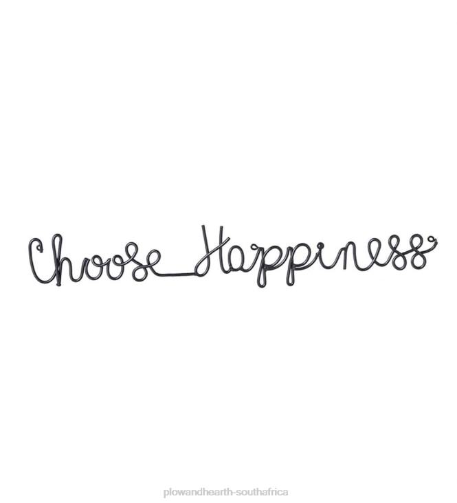 Houseware Plow & Hearth Choose Happiness Metal 3D Wall Art NFLB1654