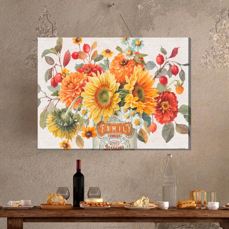 Houseware Plow & Hearth Family Blessings Indoor/Outdoor Canvas Wall Art NFLB1647