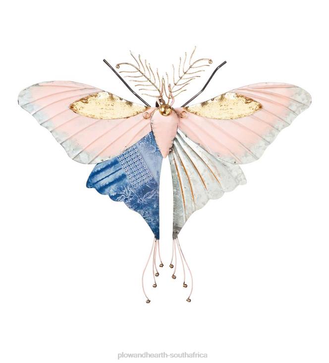 Houseware Plow & Hearth Giant Metal Moth Wall Art - Pink NFLB1648