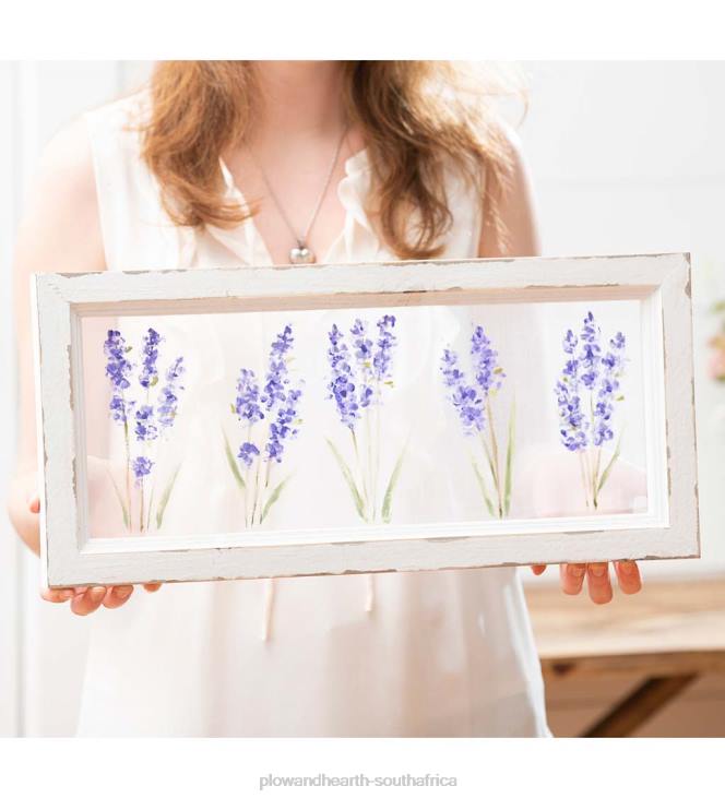 Houseware Plow & Hearth Hand-Painted Lilacs Screen Wood Frame Wall Decor NFLB2509