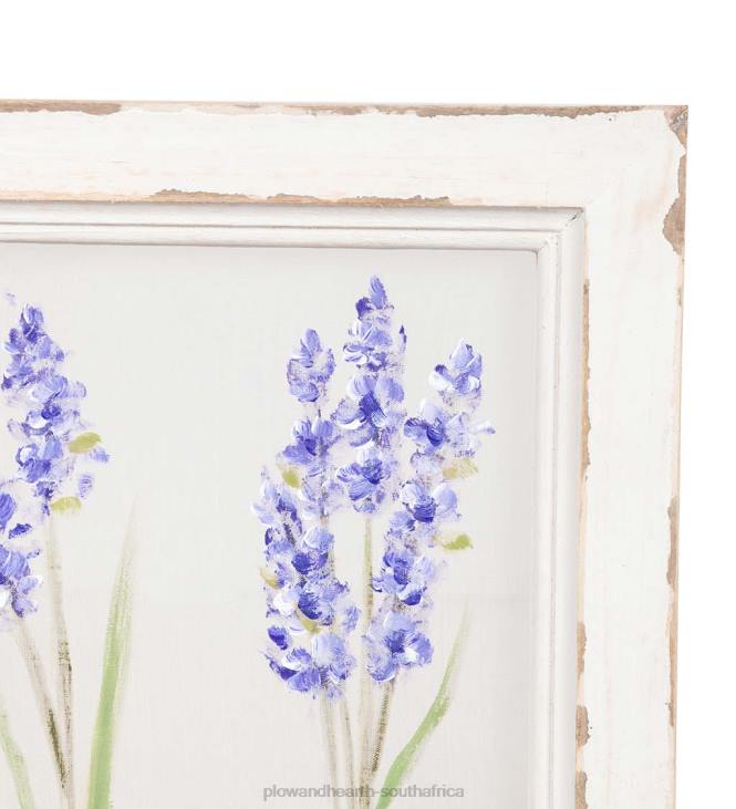 Houseware Plow & Hearth Hand-Painted Lilacs Screen Wood Frame Wall Decor NFLB2509