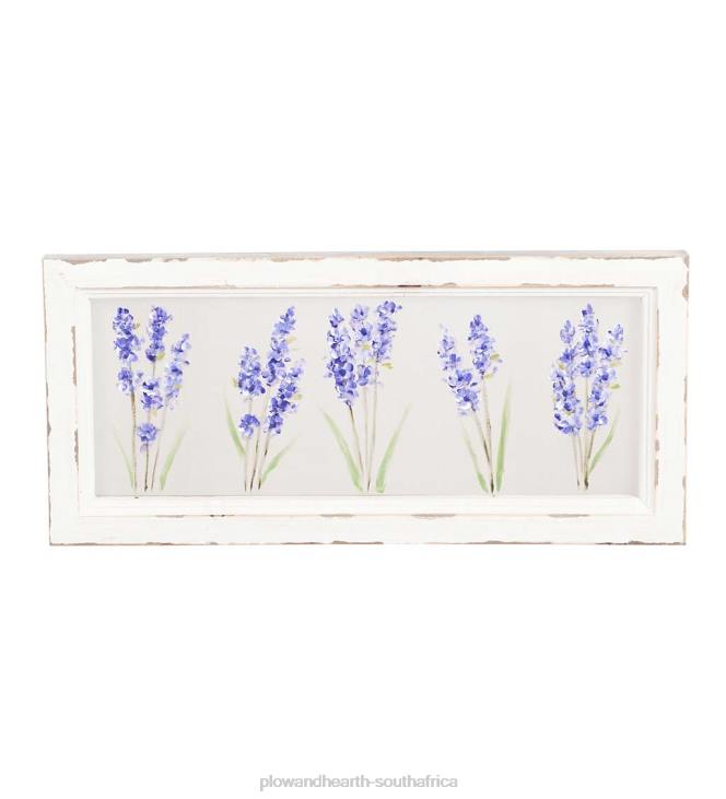 Houseware Plow & Hearth Hand-Painted Lilacs Screen Wood Frame Wall Decor NFLB2509