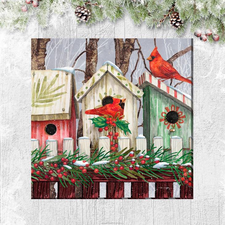 Houseware Plow & Hearth Holiday House Indoor/Outdoor Canvas Wall Art NFLB1634