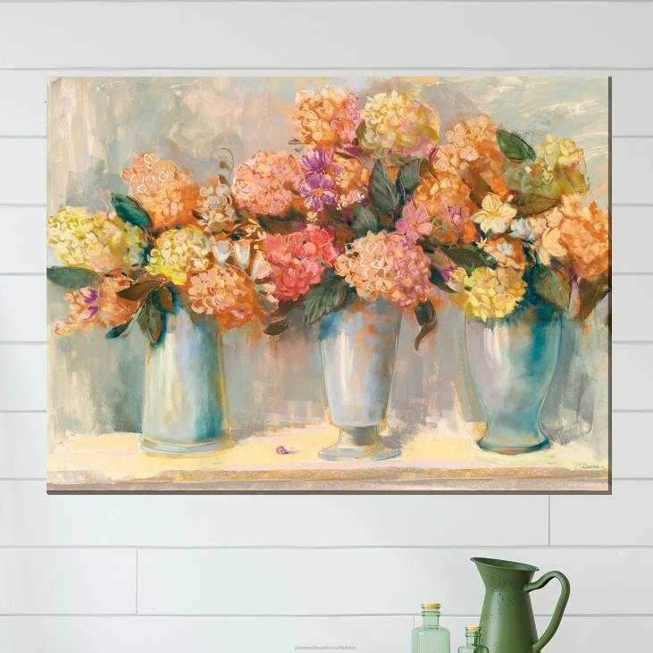 Houseware Plow & Hearth Spiced Hydrangeas Indoor/Outdoor Canvas Wall Art NFLB1643