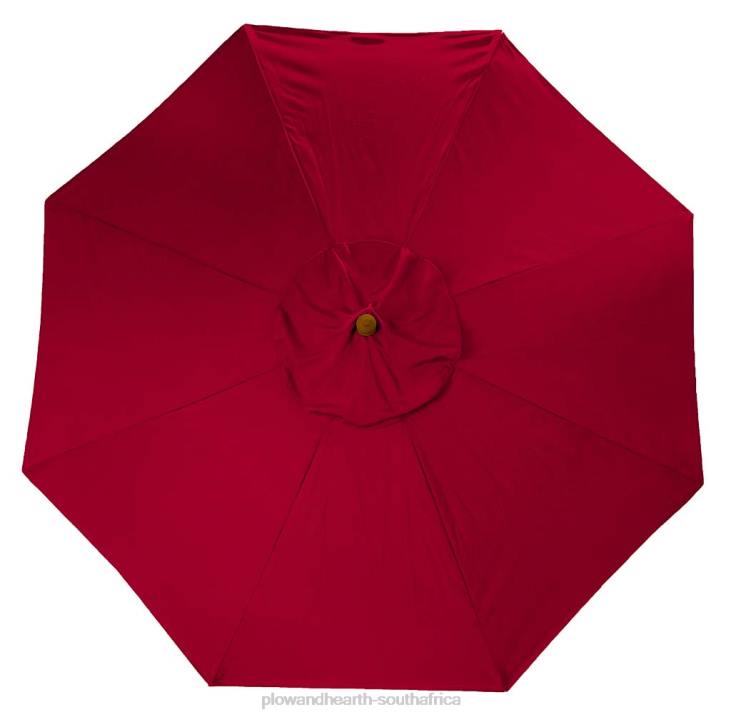 Houseware Plow & Hearth Classic Patio Market Umbrella with Aluminum Pole, 7' dia. - Barn Red NFLB1460