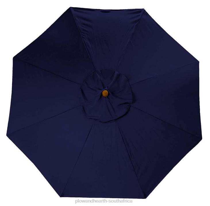 Houseware Plow & Hearth Classic Patio Market Umbrella with Aluminum Pole, 9' dia. - Midnight Navy NFLB1462