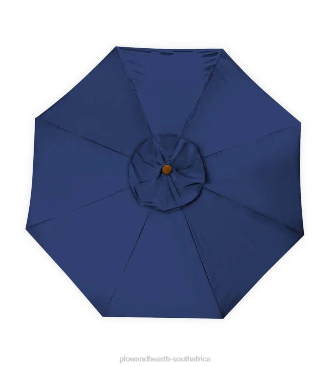 Houseware Plow & Hearth Classic Patio Market Umbrella with Aluminum Pole, 9' dia. - Midnight Navy NFLB1462