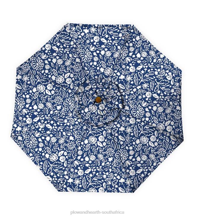 Houseware Plow & Hearth Classic Patio Market Umbrella with Aluminum Pole, 9' dia. - Midnight Navy NFLB1462