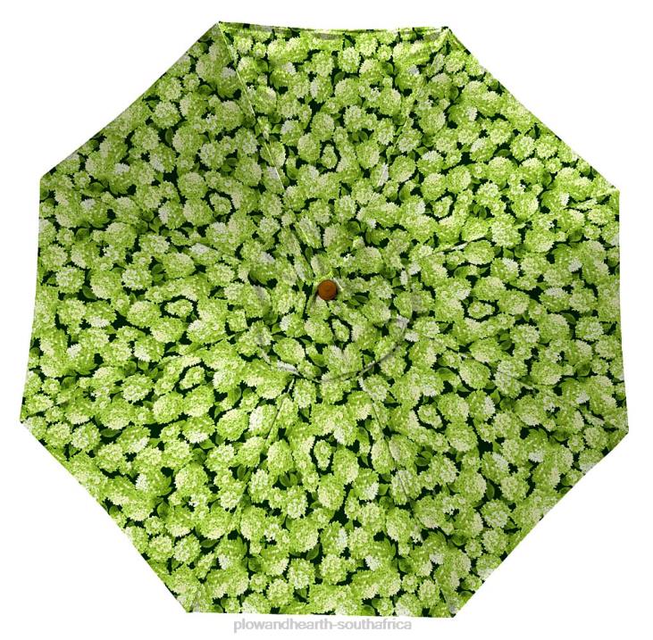 Houseware Plow & Hearth Sale! Classic Patio Market Umbrella with Aluminum Pole, 9' dia. - Forest Hydrangea NFLB1464