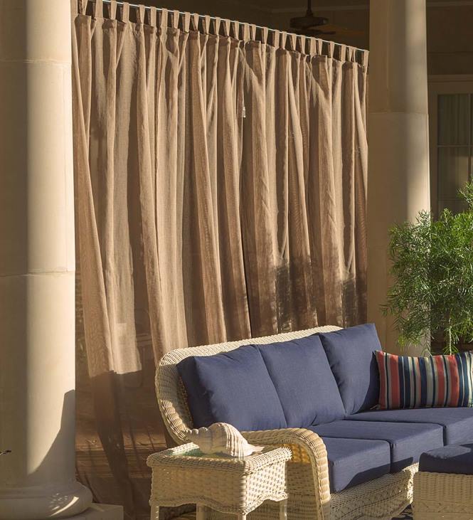 Houseware Plow & Hearth Shenandoah Outdoor SunSpun Tab Top Outdoor Curtain NFLB1470