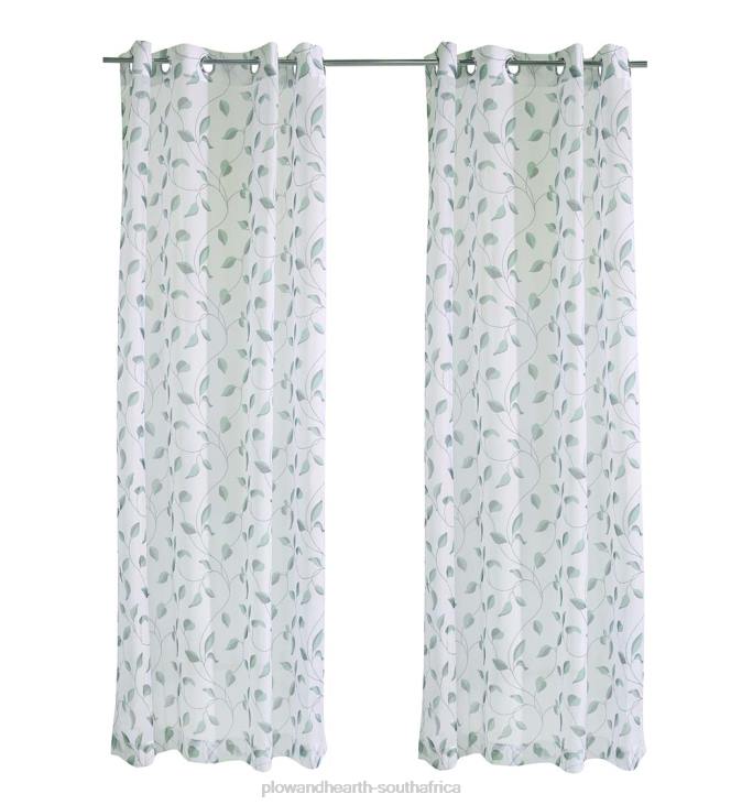 Houseware Plow & Hearth Two-Tone Leaf Outdoor Curtain Panel NFLB1466