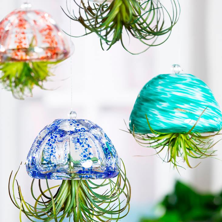 Houseware Plow & Hearth Art Glass Air Plant Decor - Teal NFLB2340
