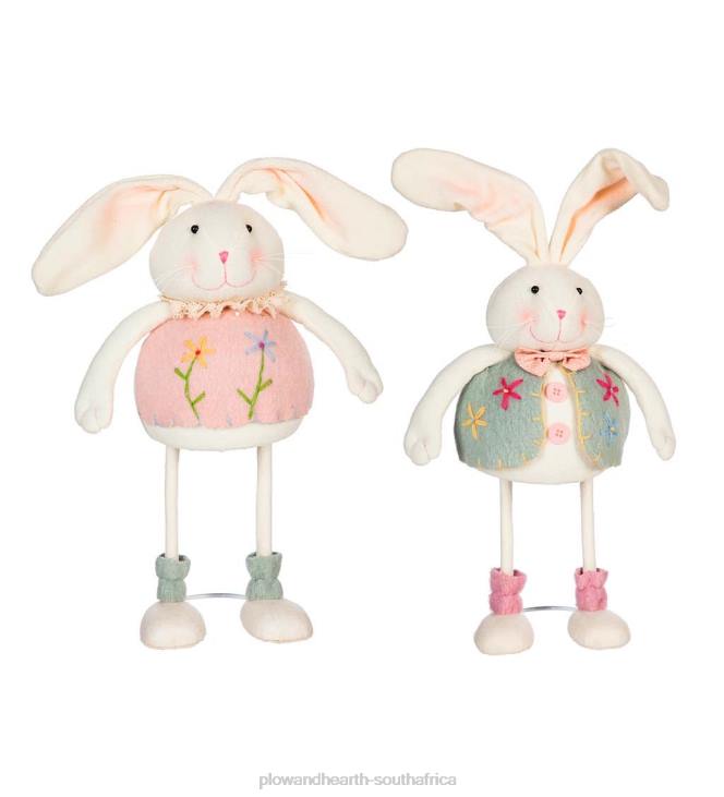 Houseware Plow & Hearth Bobbling Bunnies, Set of 2 NFLB2397