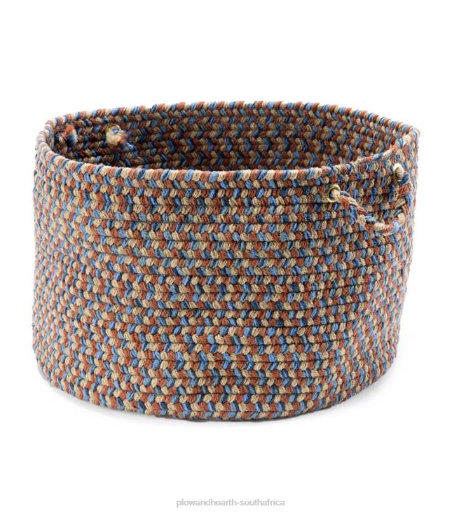 Houseware Plow & Hearth Braided Polypro Roanoke Basket with Handles - Black Multi NFLB2487