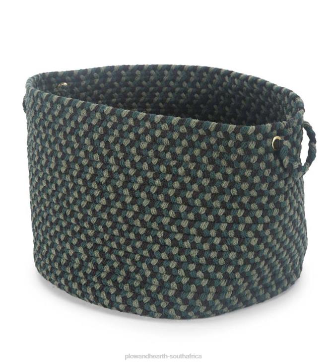 Houseware Plow & Hearth Braided Polypro Roanoke Basket with Handles - Black Multi NFLB2487
