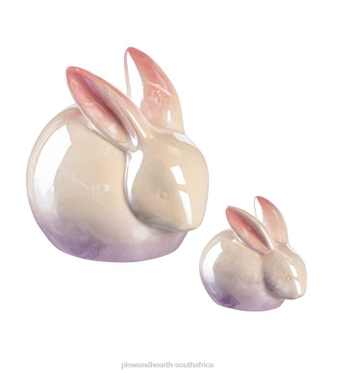 Houseware Plow & Hearth Ceramic Bunny Table Decor, Set of 2 NFLB2341