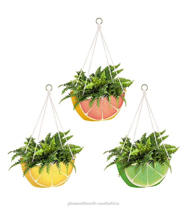 Houseware Plow & Hearth Citrus Fruit Hanging Fabric Planters, Set of 3 NFLB2439
