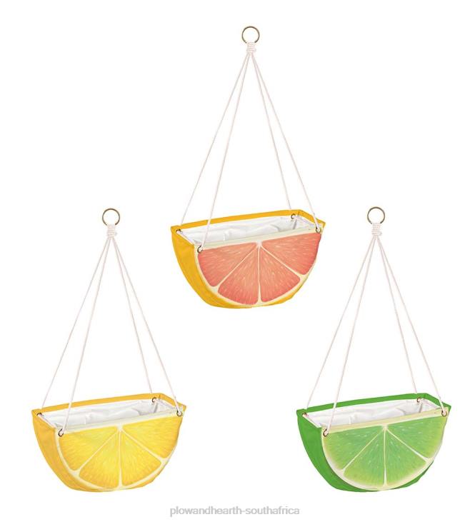 Houseware Plow & Hearth Citrus Fruit Hanging Fabric Planters, Set of 3 NFLB2439