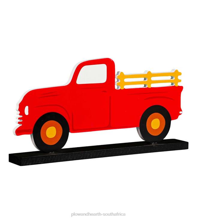 Houseware Plow & Hearth Classic Wooden Truck with 8 Seasonal Interchangeable Icons NFLB2431