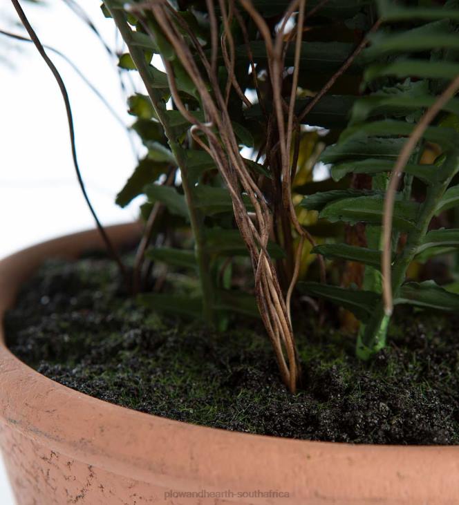 Houseware Plow & Hearth Faux Real Fern Artificial Potted Plant NFLB2432