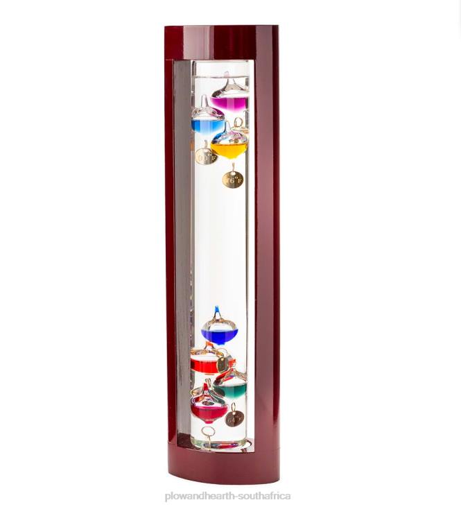Houseware Plow & Hearth Galileo Thermometer with Cherry Finish Wood Frame NFLB2369