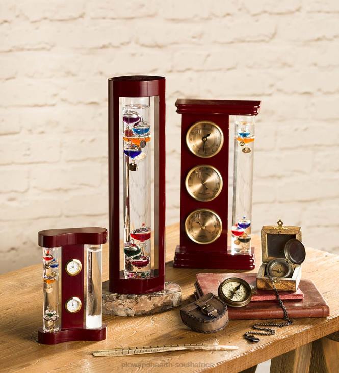 Houseware Plow & Hearth Galileo Thermometer with Cherry Finish Wood Frame NFLB2369